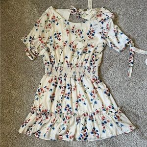 Saltwater Luxe Smocked Waist Mini Floral Dress